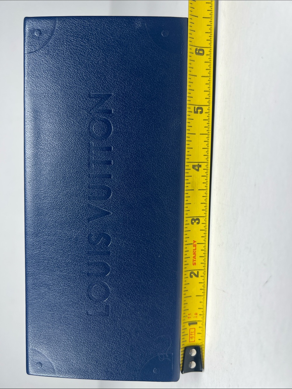 Louis Vuitton Navy Embossed Leather Long Wallet